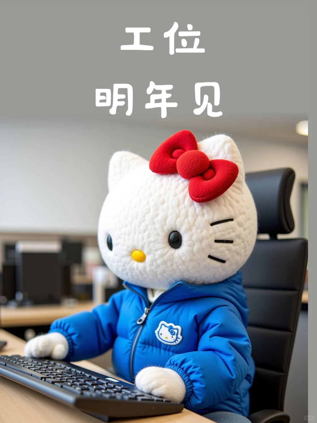 Kitty表情包|年前最后一班岗这样发朋友圈