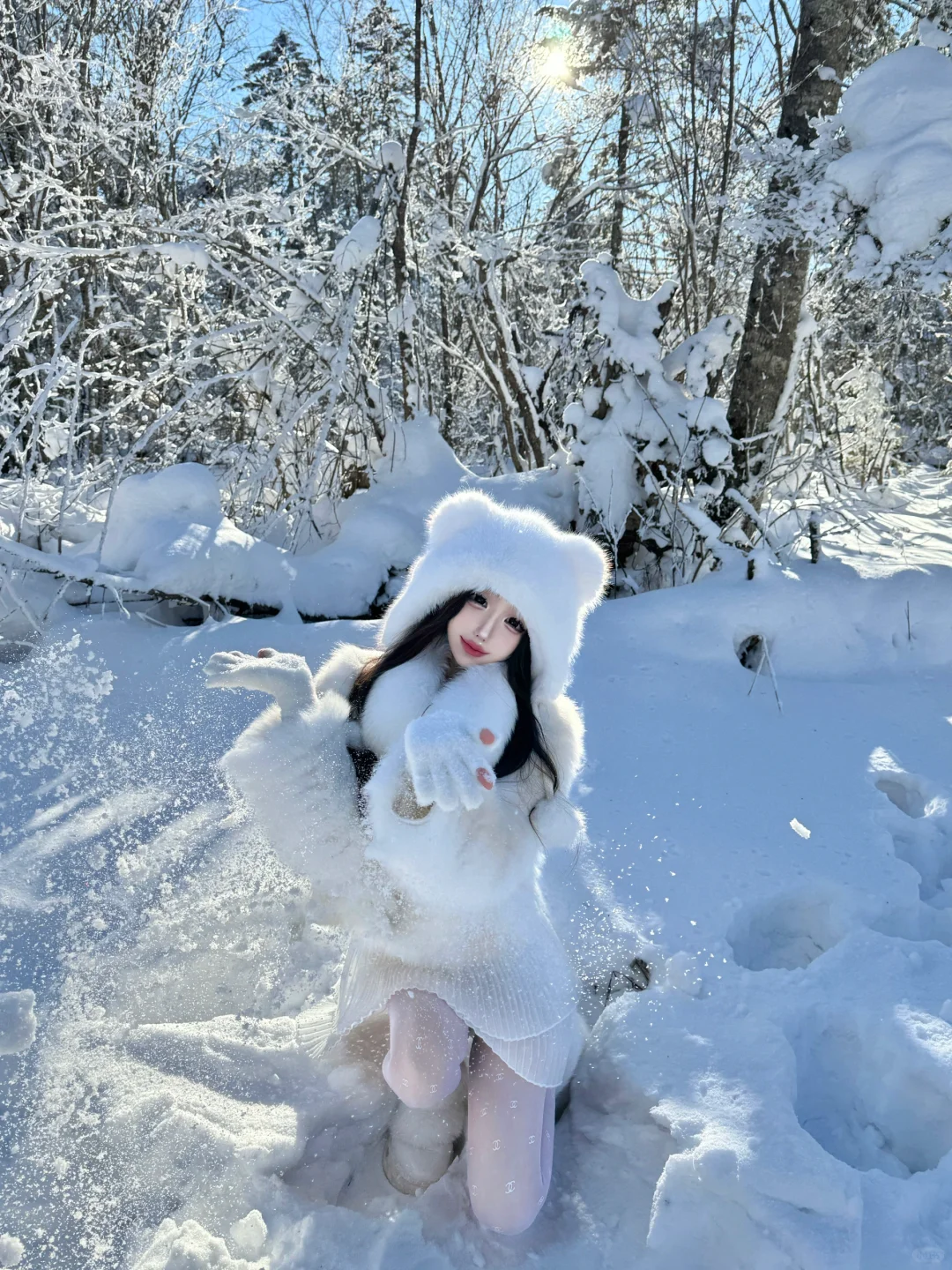 长白山太美啦！！雪岭穿搭❄️附全身?～