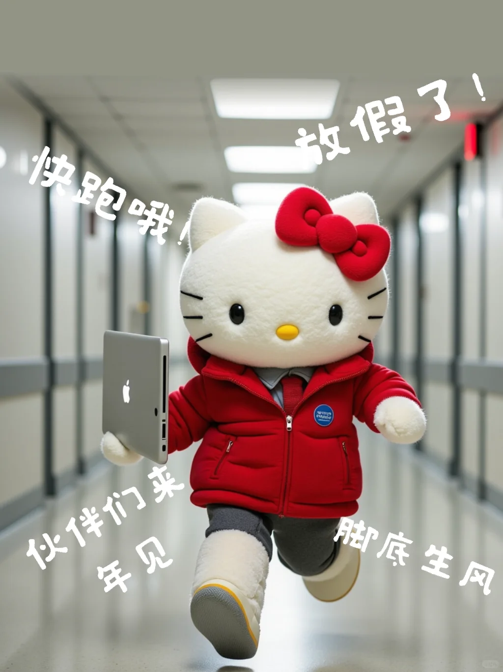 Kitty表情包|年前最后一班岗这样发朋友圈