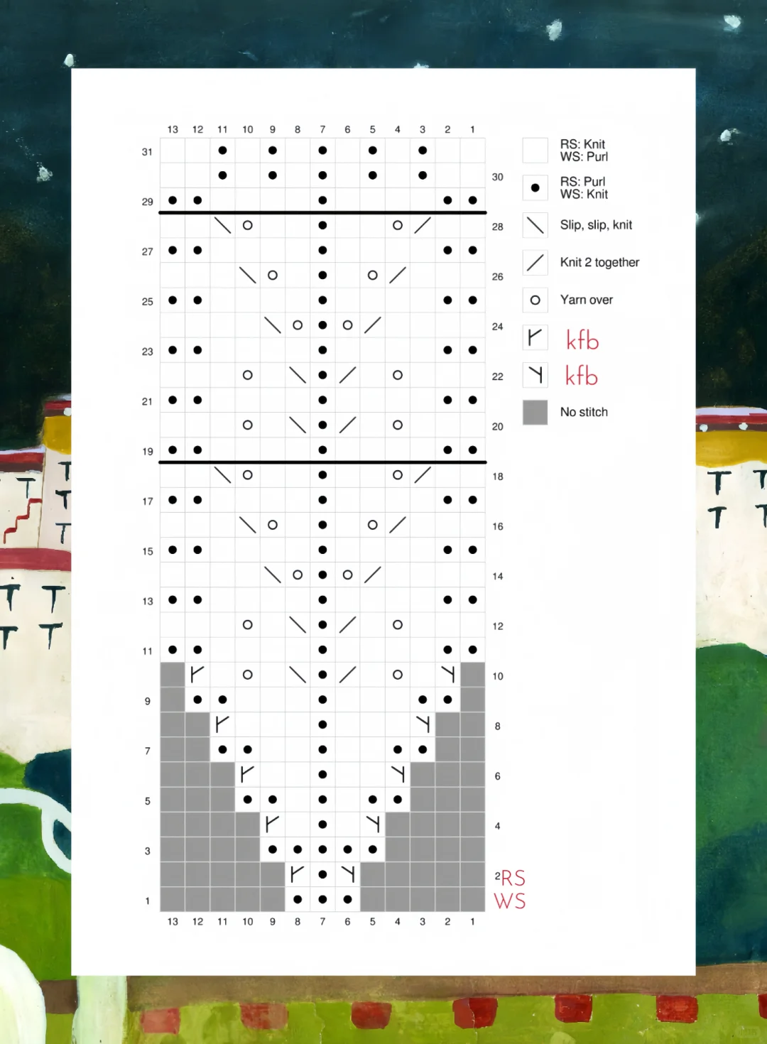 编织图解Update｜蕾丝书签｜手作新年礼物