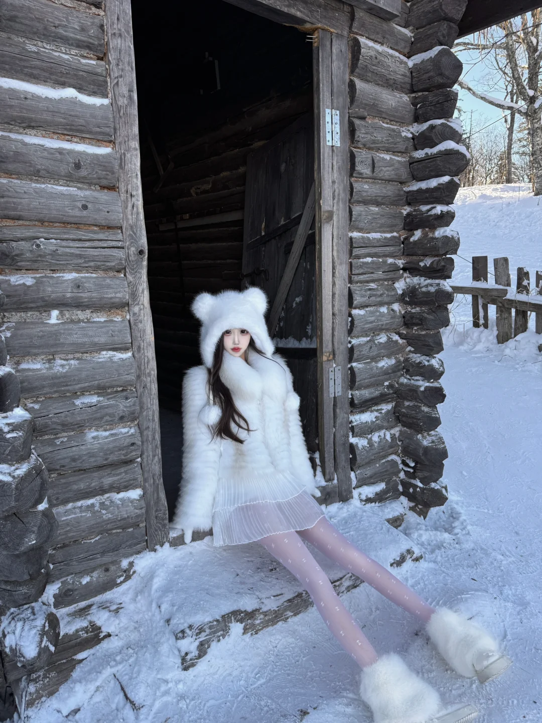 长白山太美啦！！雪岭穿搭❄️附全身?～