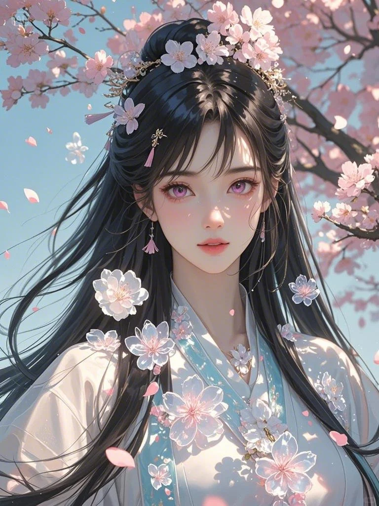 🌸美人如画，樱花为伴