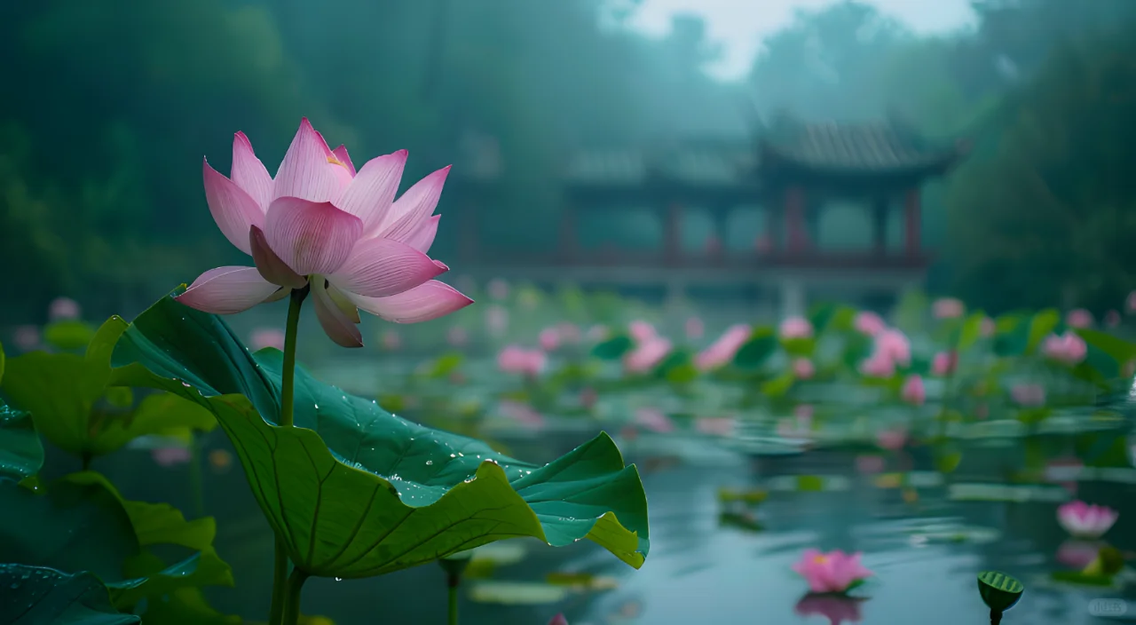 荷花高清电脑壁纸-混合风格