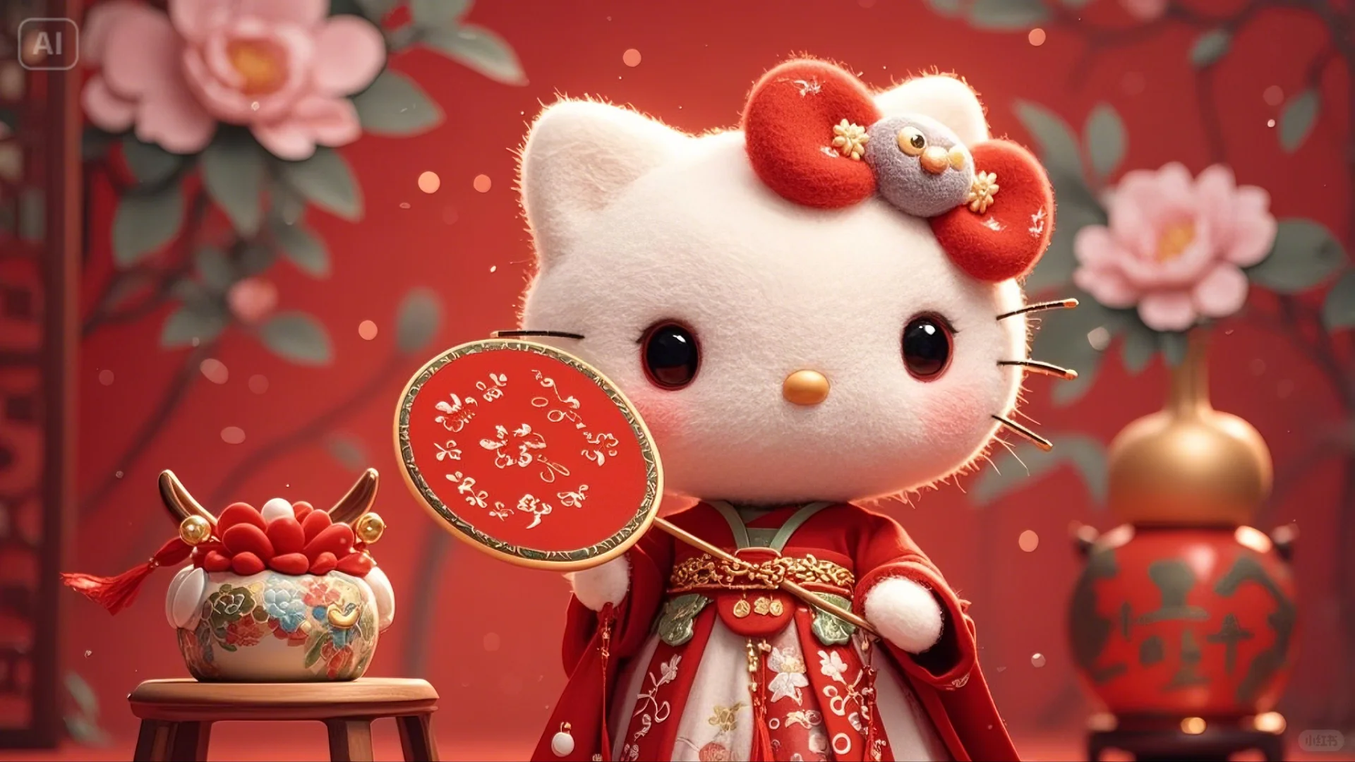 HelloKitty国色芳华系列电脑壁纸