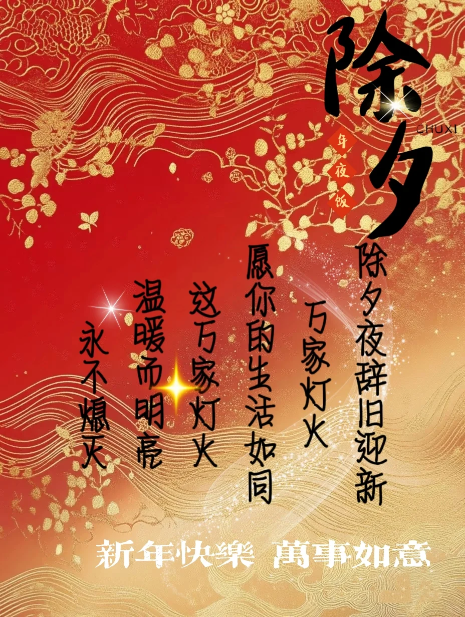 新年祝福语蛇年发朋友圈除夕文案图片壁纸