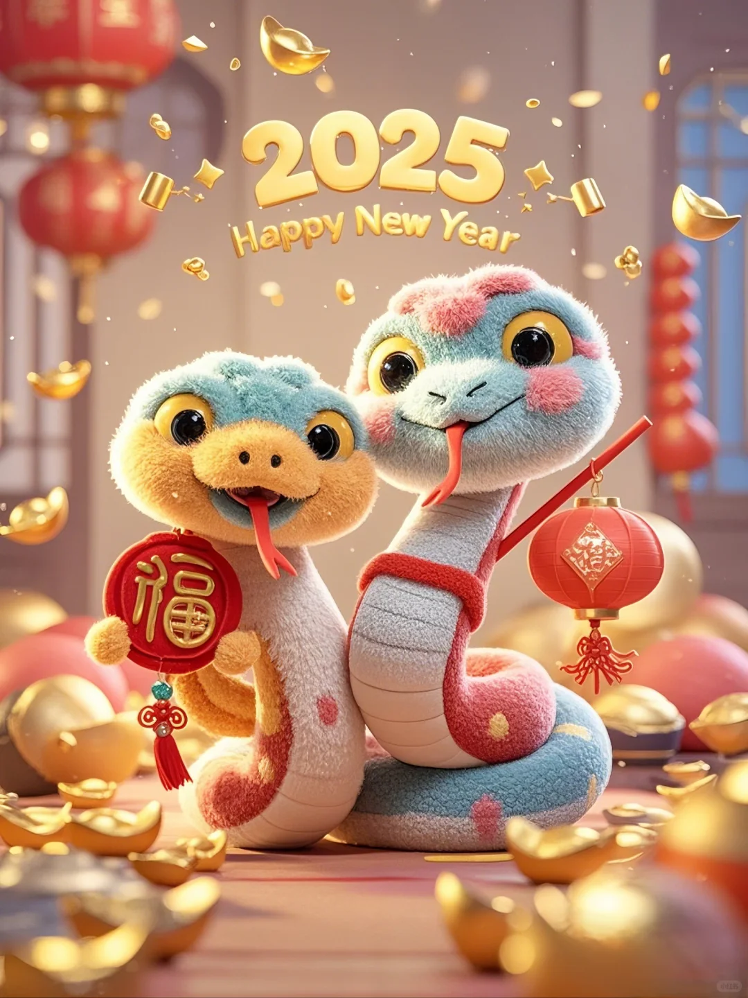 2025蛇年拜年祝福语合集来咯～附壁纸