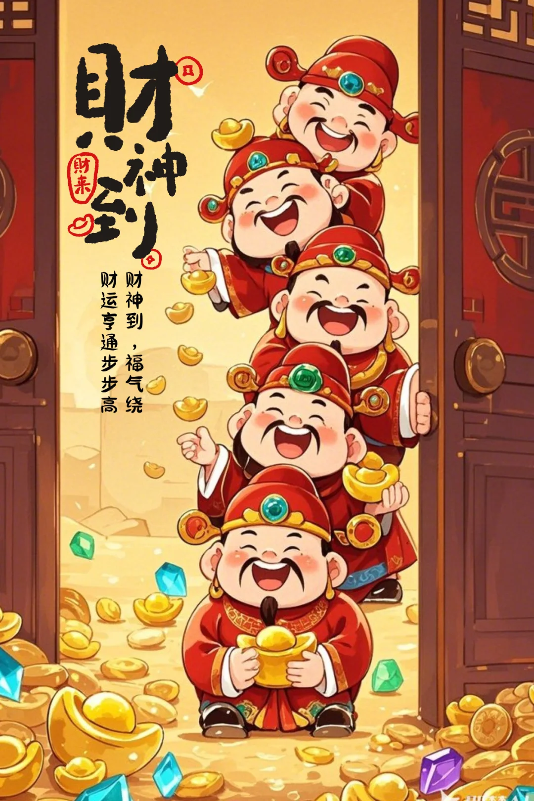 财神到福气绕接个财神再走吧