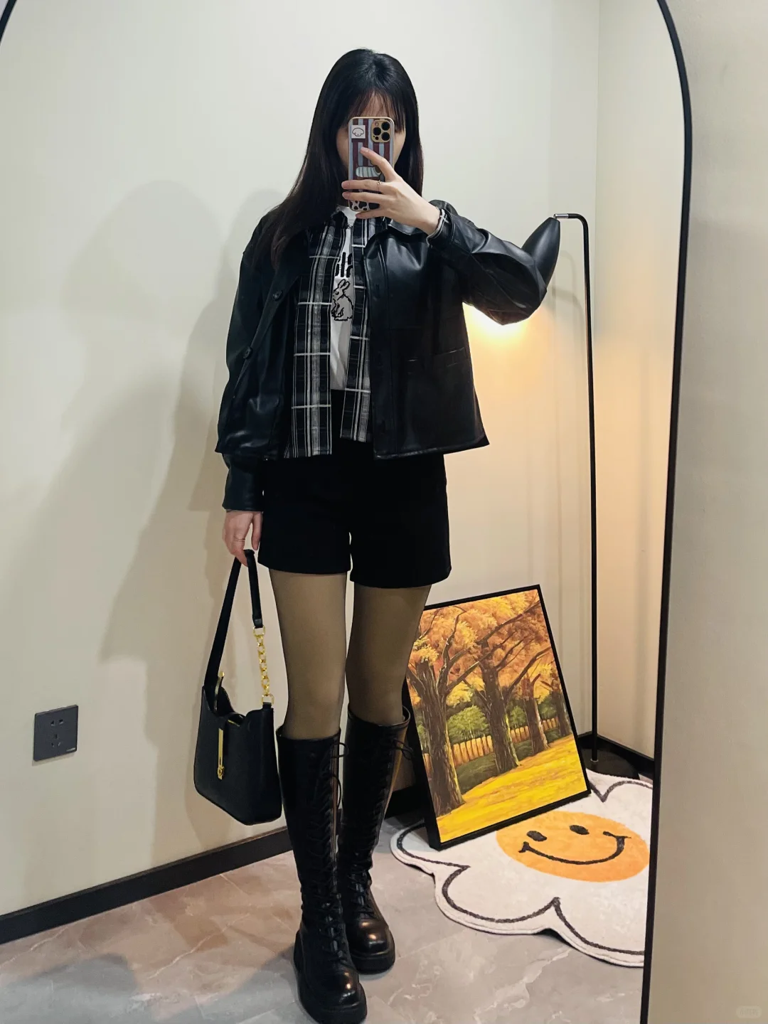 ootd｜皮衣叠穿太好看了～又甜又酷穿不腻