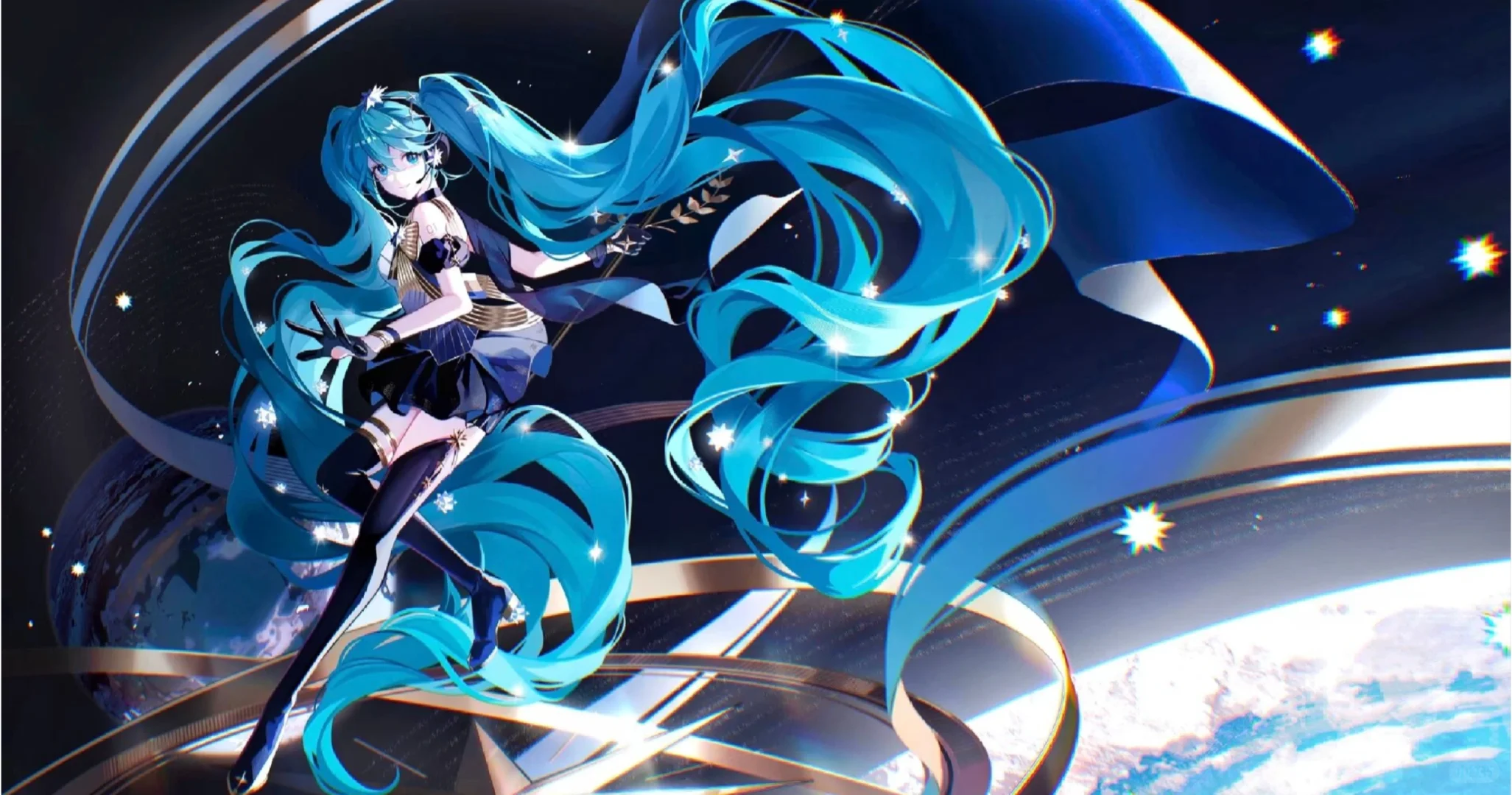 初音未来横屏平板壁纸来啦~