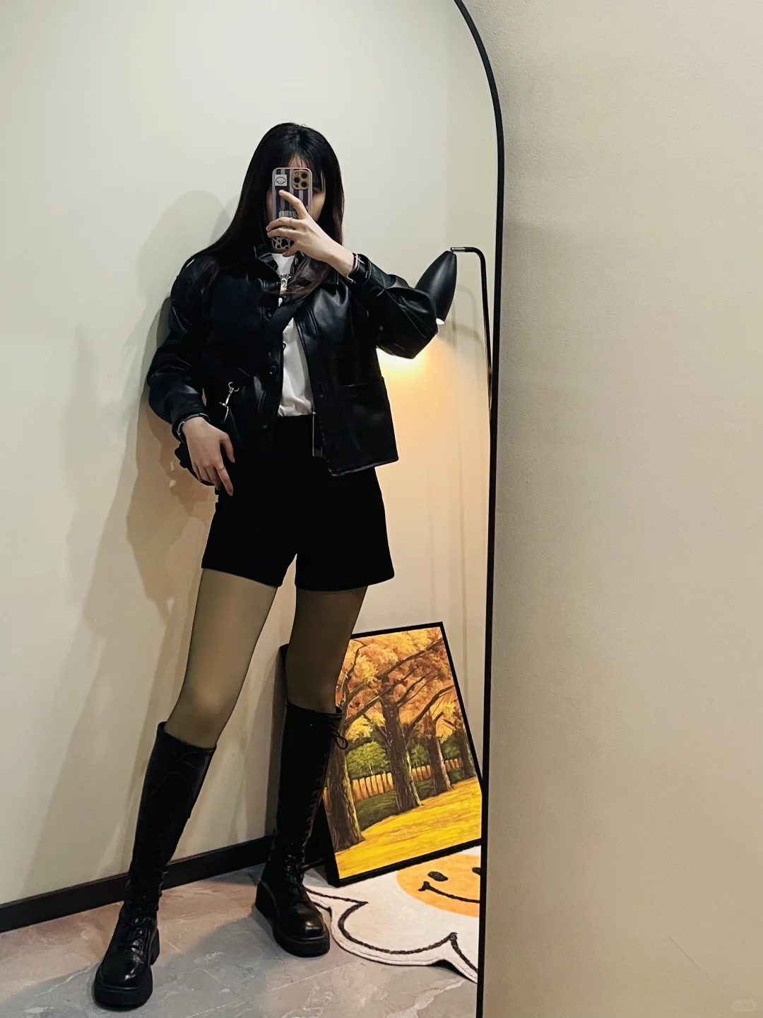 ootd｜皮衣叠穿太好看了～又甜又酷穿不腻