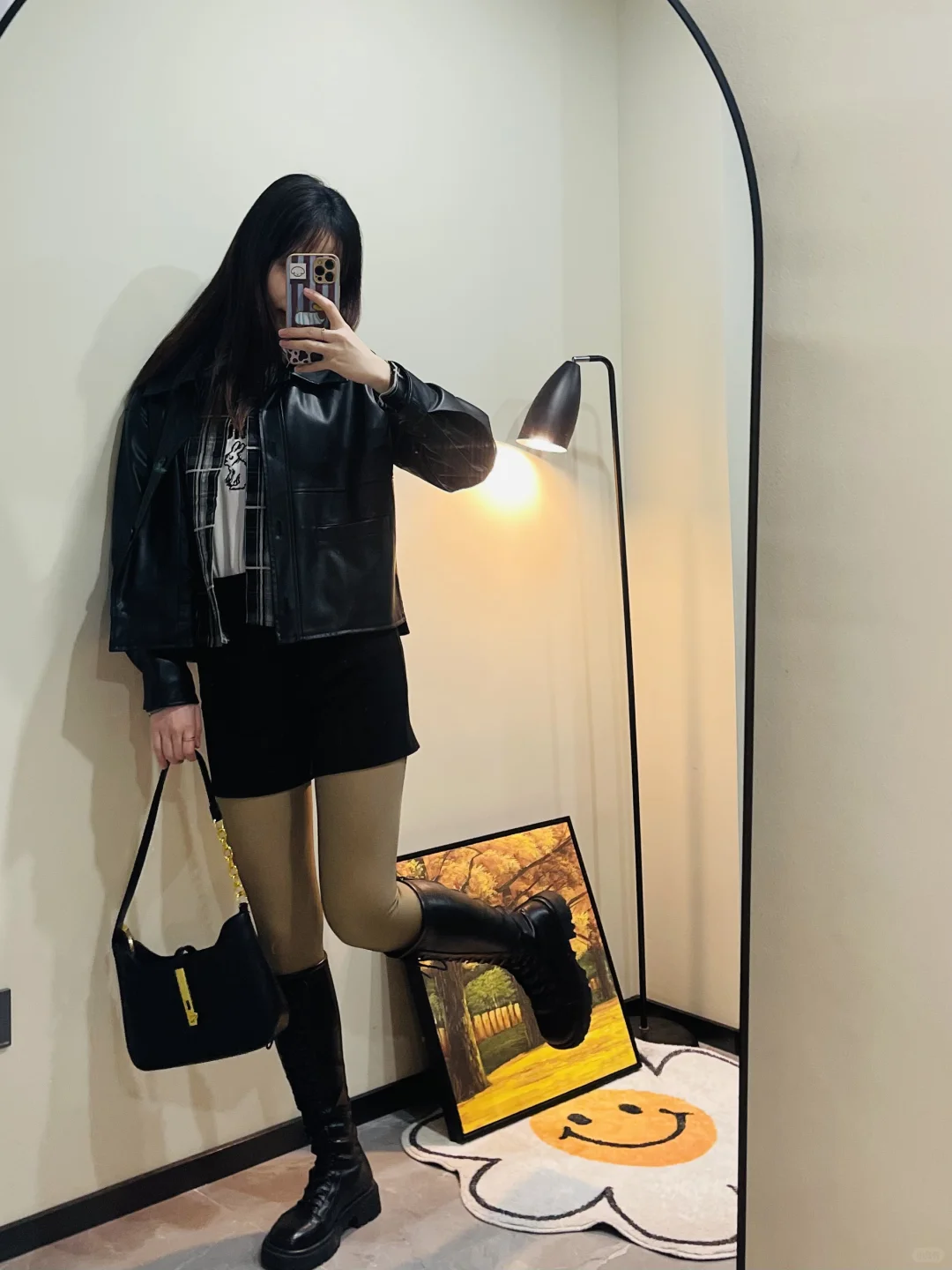 ootd｜皮衣叠穿太好看了～又甜又酷穿不腻