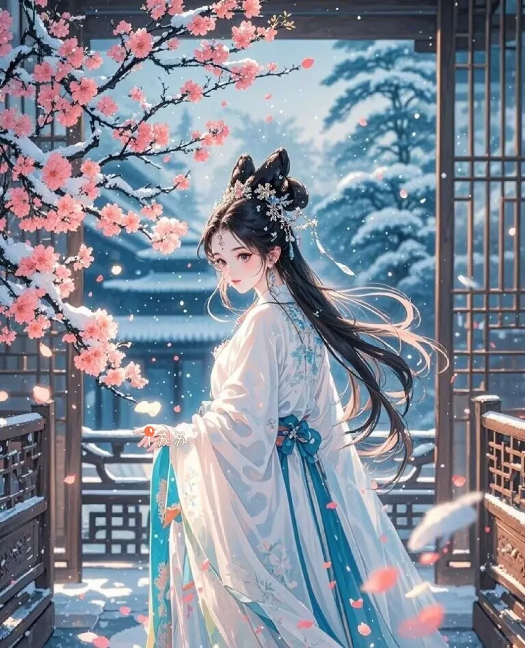 古风头像||美人赏雪