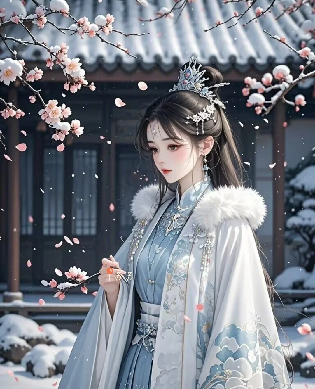 古风头像||美人赏雪