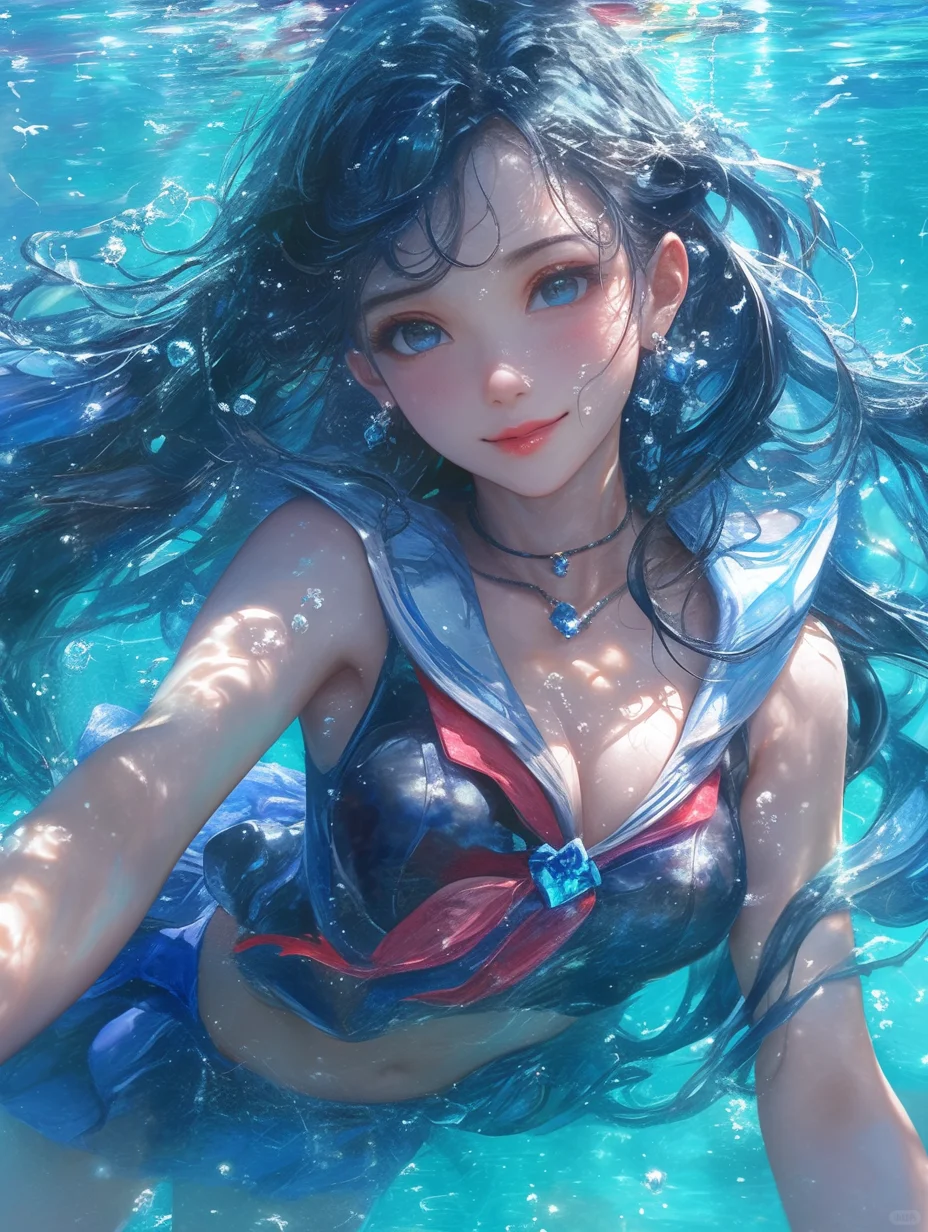  夏日少女的清凉水世界 | 水手服