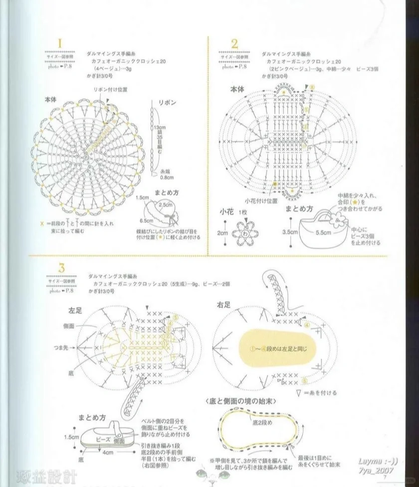 图解｜蕾丝花朵钩针小物图解