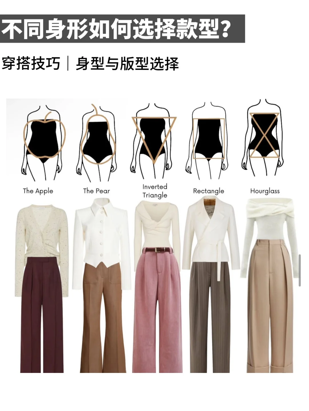 穿搭技巧｜不用身型如何选择衣服款型？