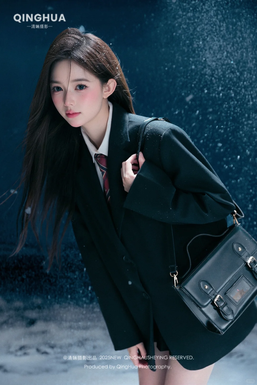 雪景制服写真|氛围感系列