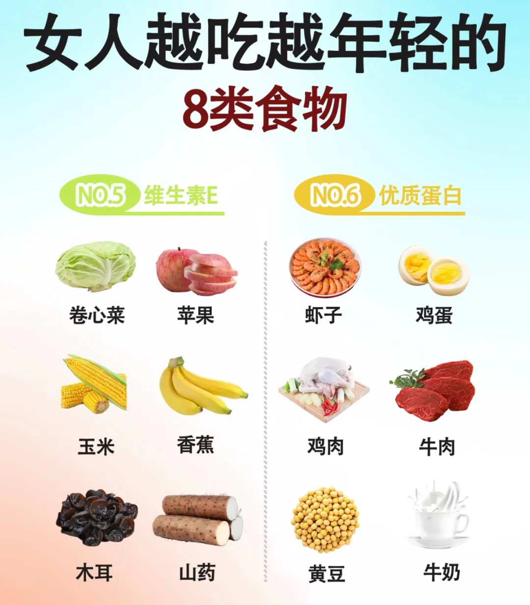 女人越吃越年轻的8类食物