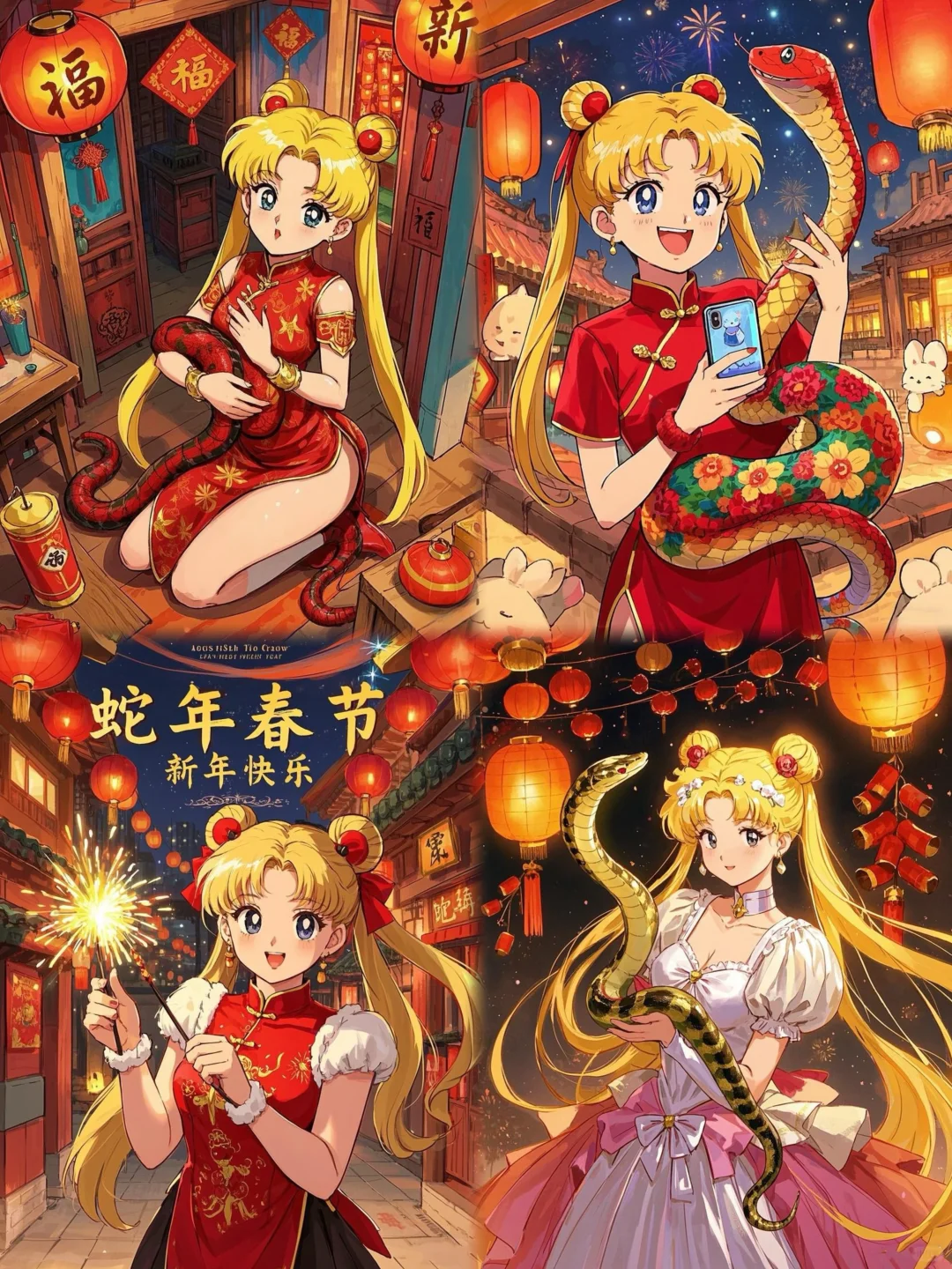 壁纸|2025蛇年新年快乐