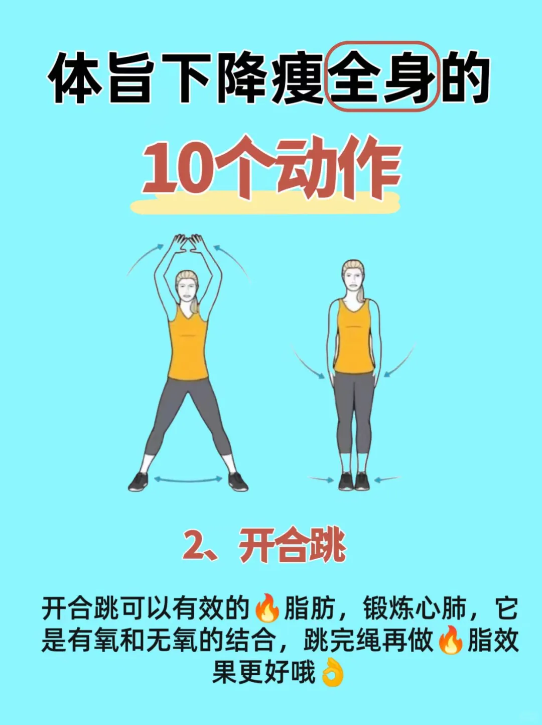 瘦全身，不再难！一起做这10个髙效脂动