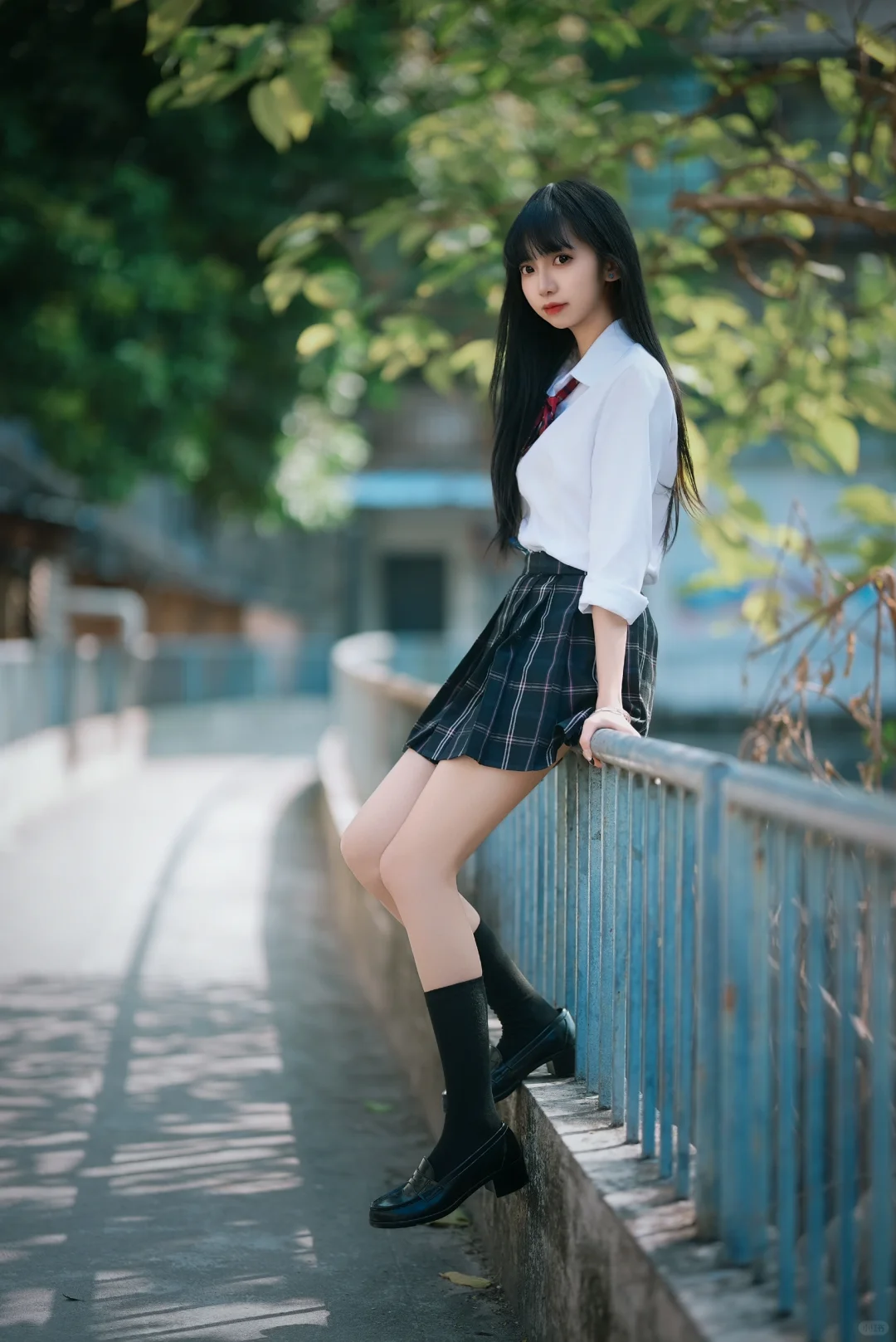 元气JK制服少女写真-感受春日的温暖阳光️