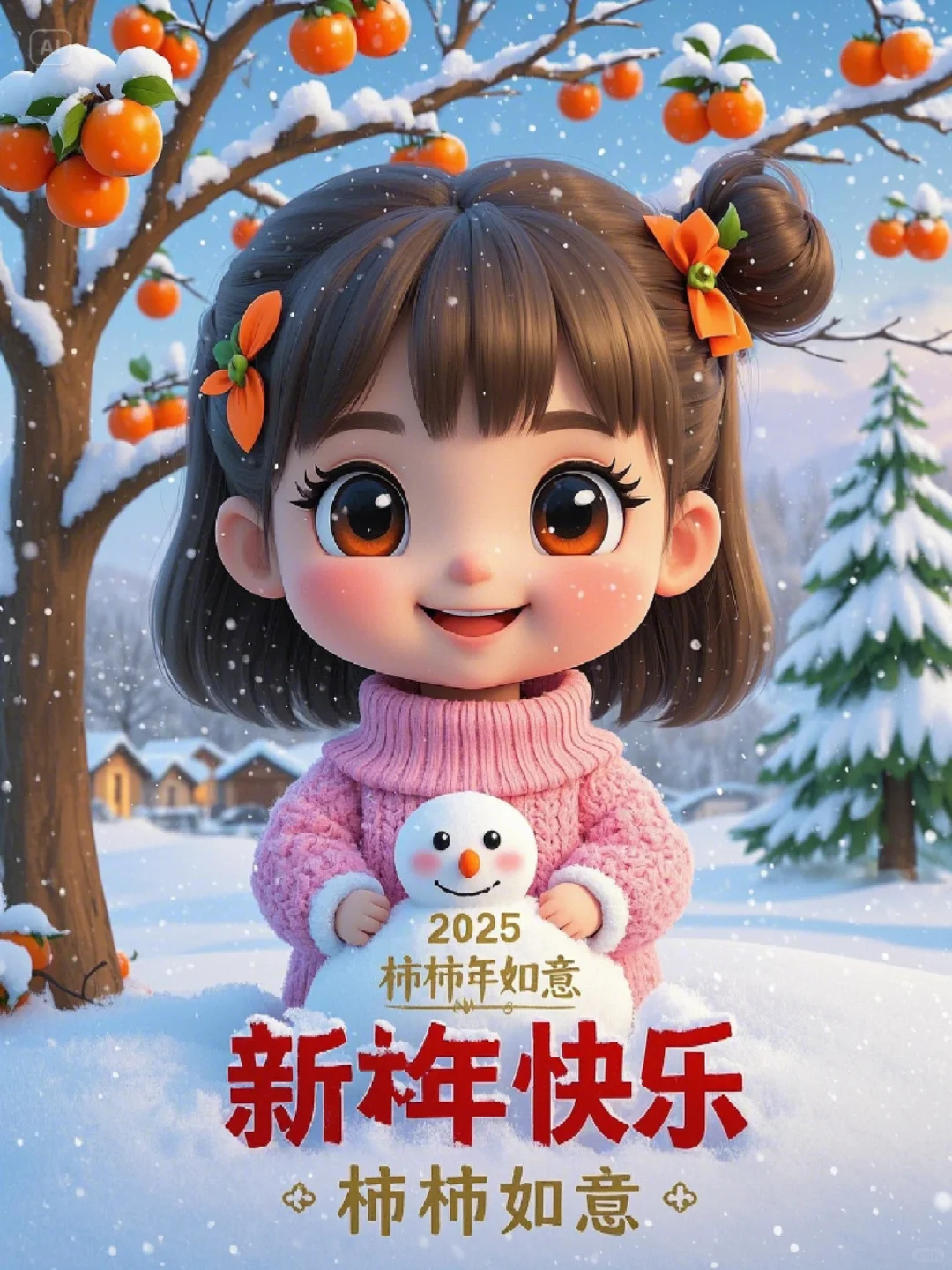 给大家提供几个2025新年专属祝福表情包