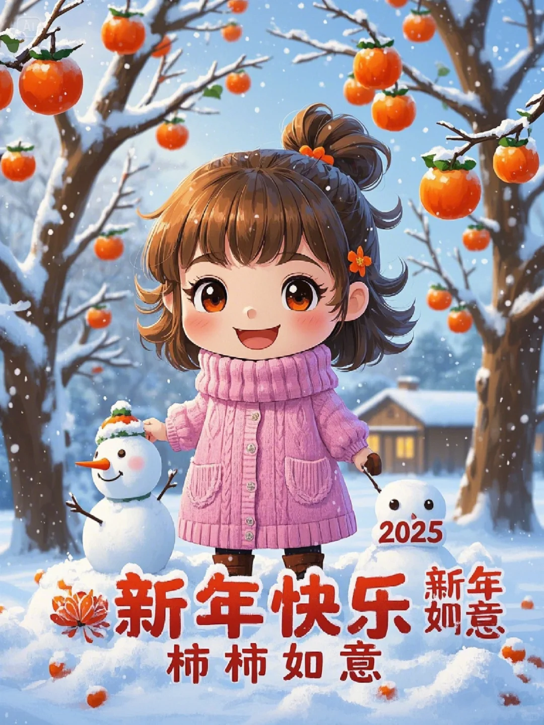 给大家提供几个2025新年专属祝福表情包