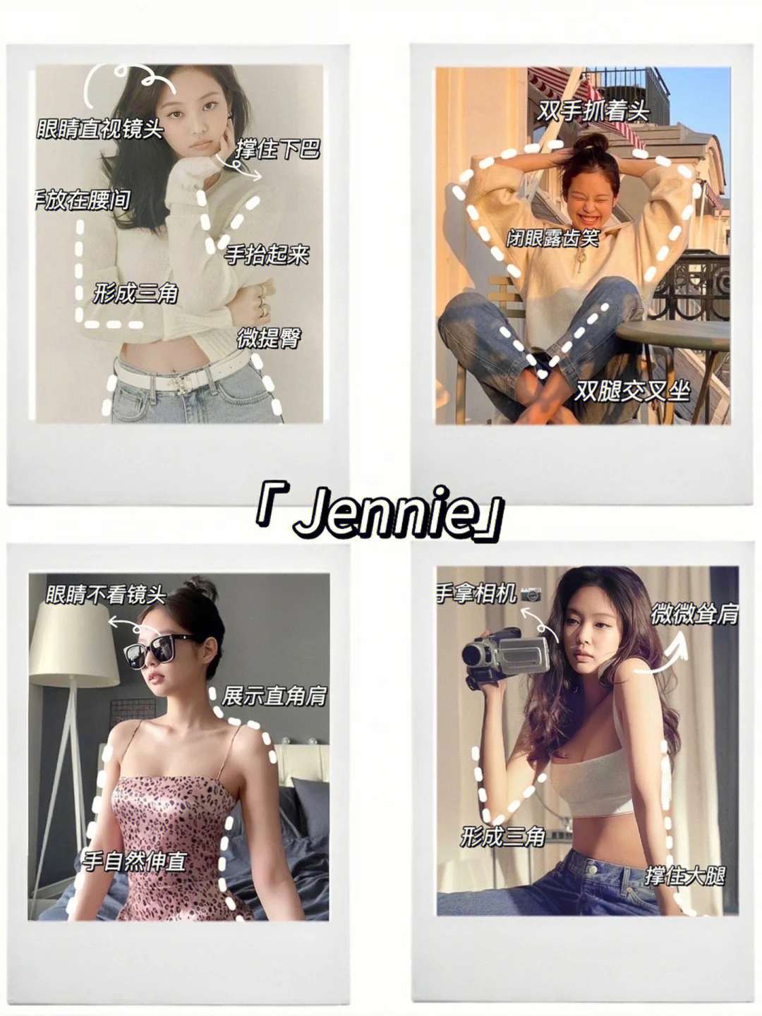 Jennie拍照姿势合集