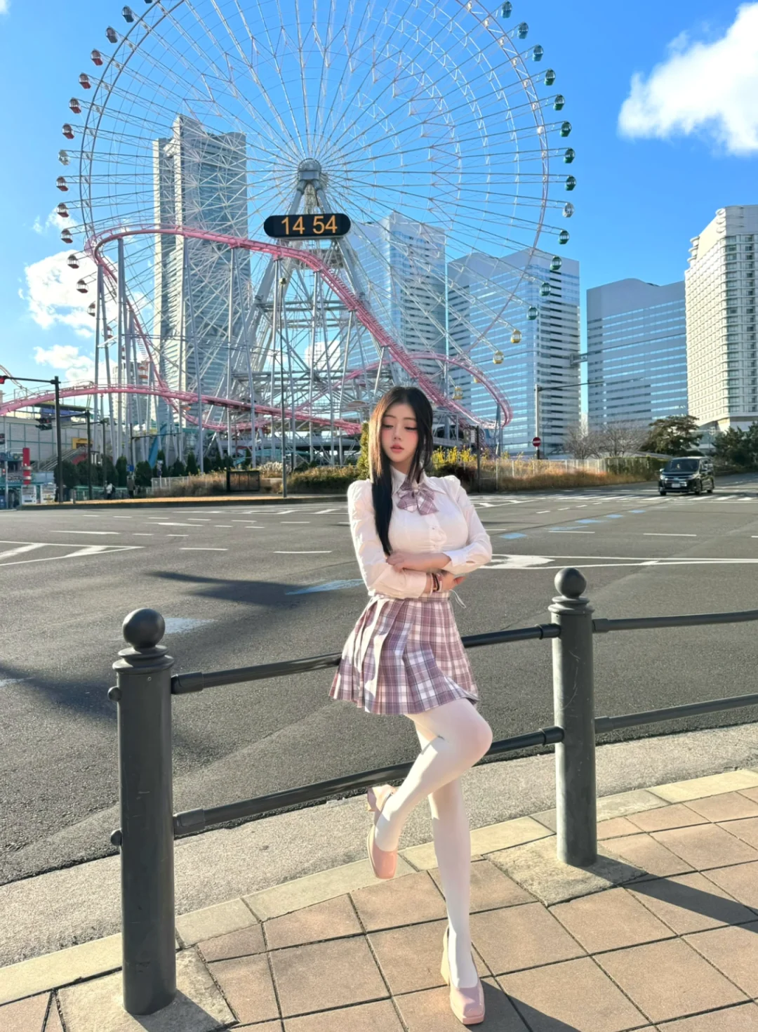 在日本当一天JK樱花妹晴天city walk~