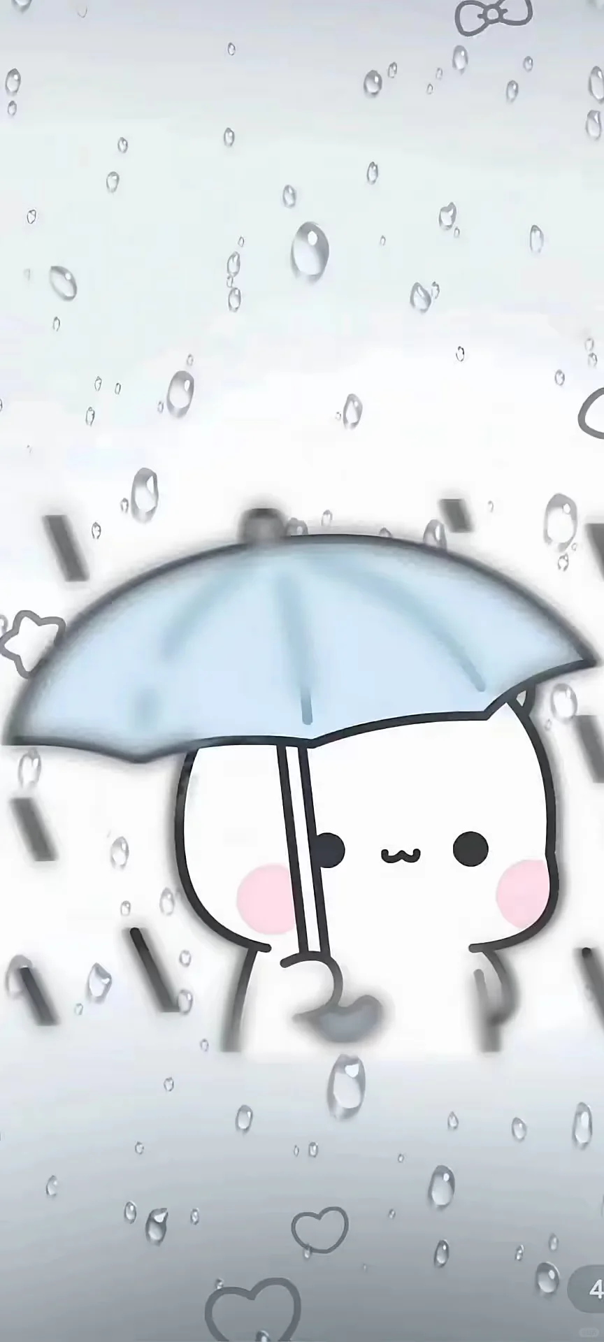 ˚.⊹ ? WeChat可爱の雨雾小猫背景图๋ ⑅˚.