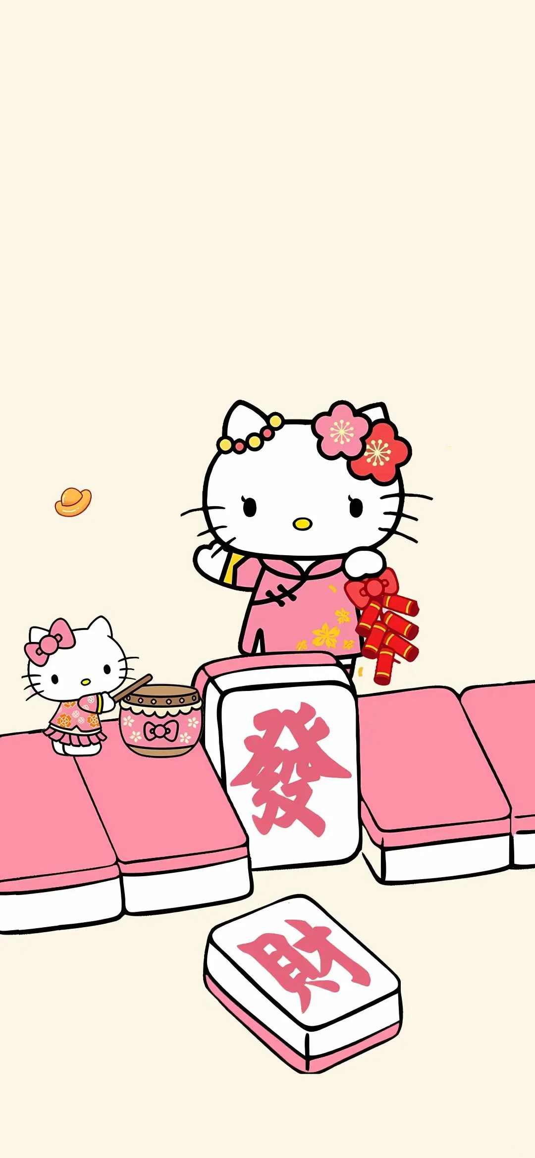 Hello Kitty 发财壁纸套装