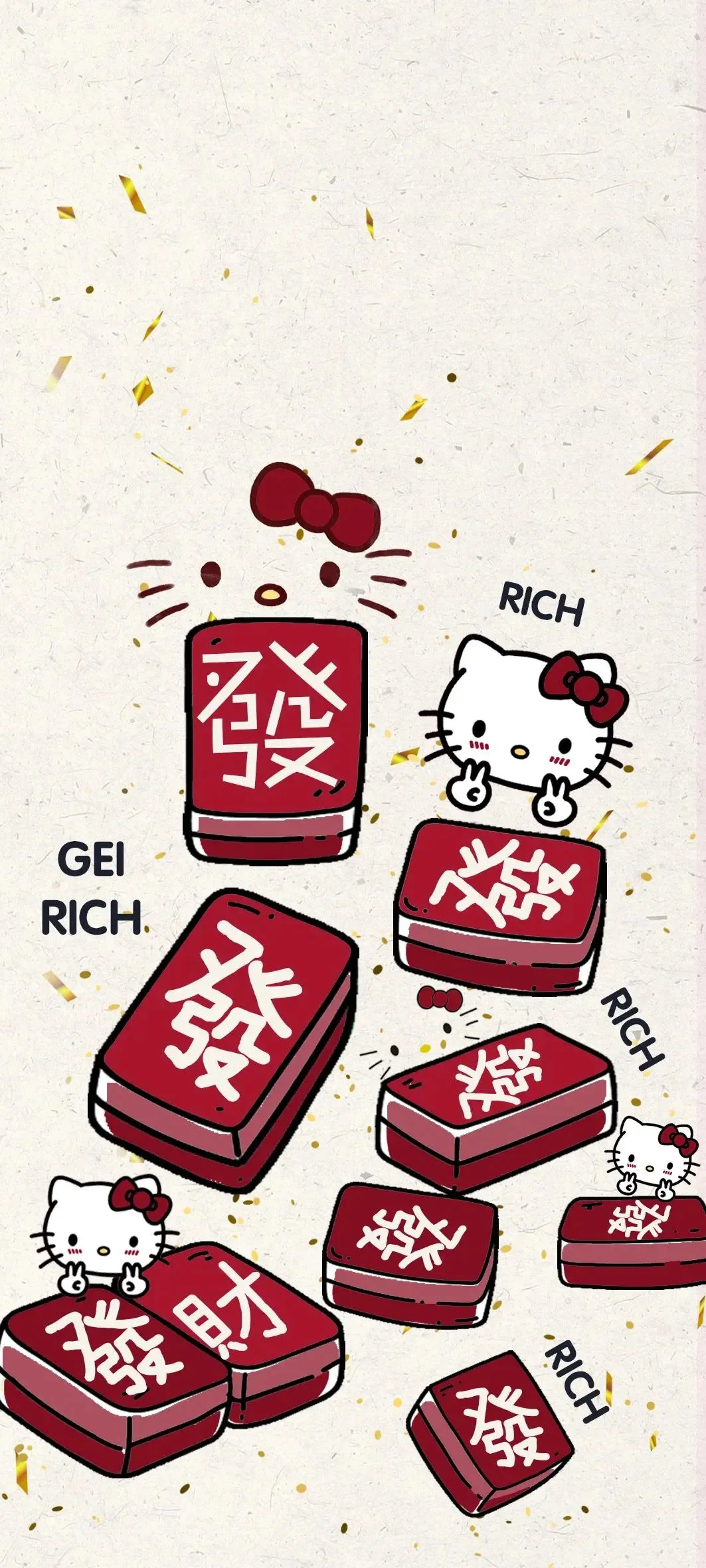 Hello Kitty 发财壁纸套装