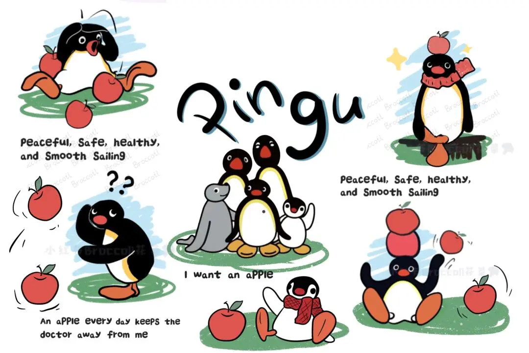 pingu 企鹅的苹果 平板壁纸分享～