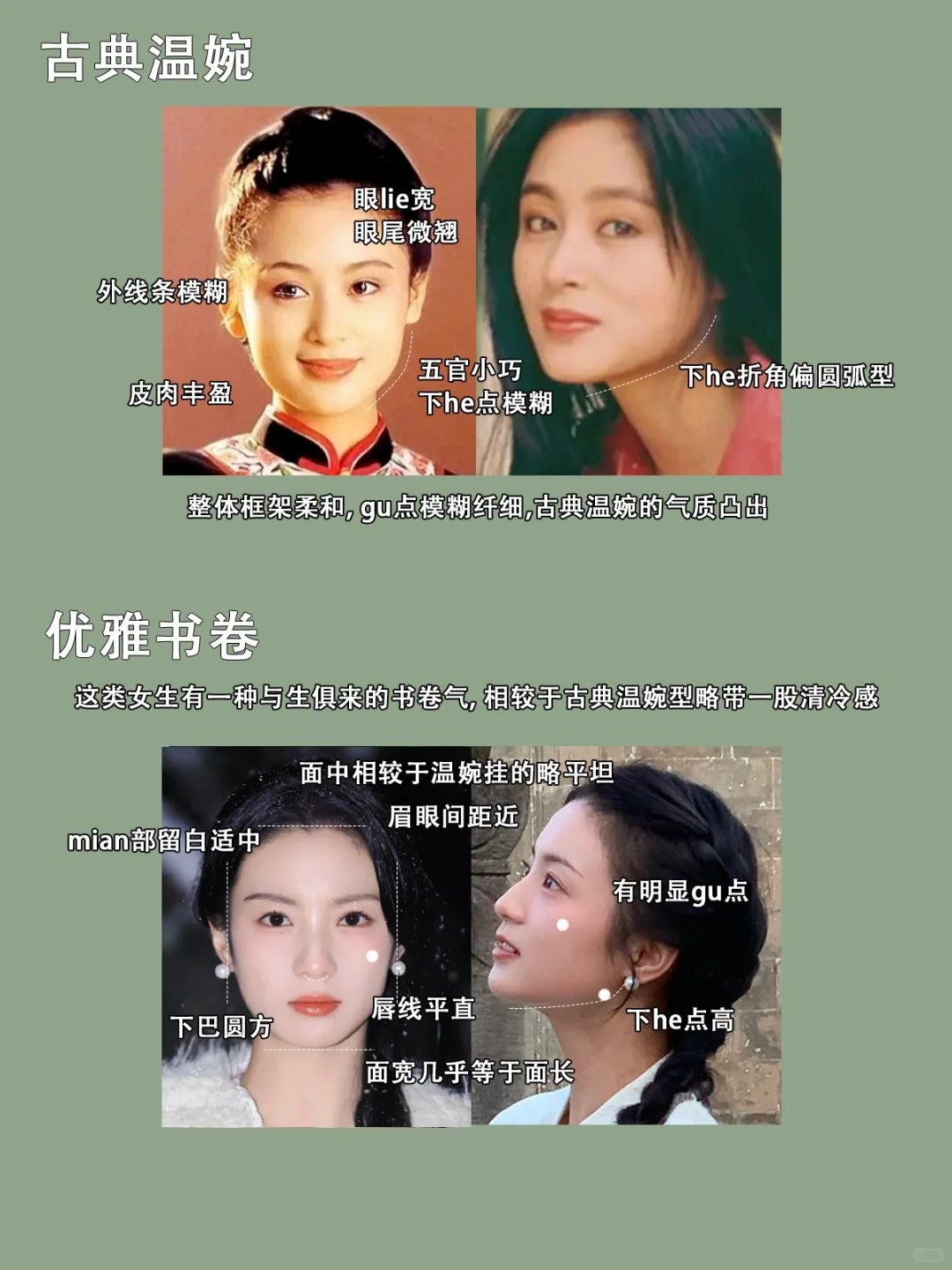 古典清冷和港风浓郁-阔面方脸也有审美风格❓