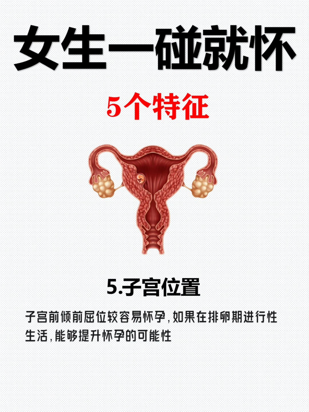 💥一碰就"孕"？这5个特征女生最易怀孕！