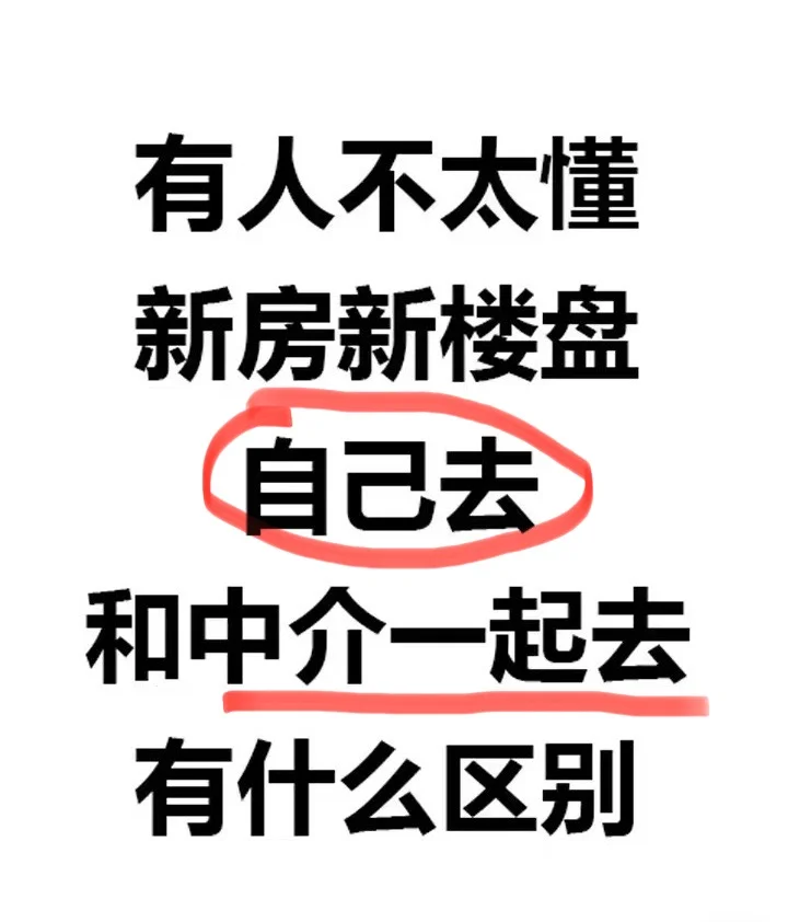 很多买家疑惑新房要不要叫中介一起看