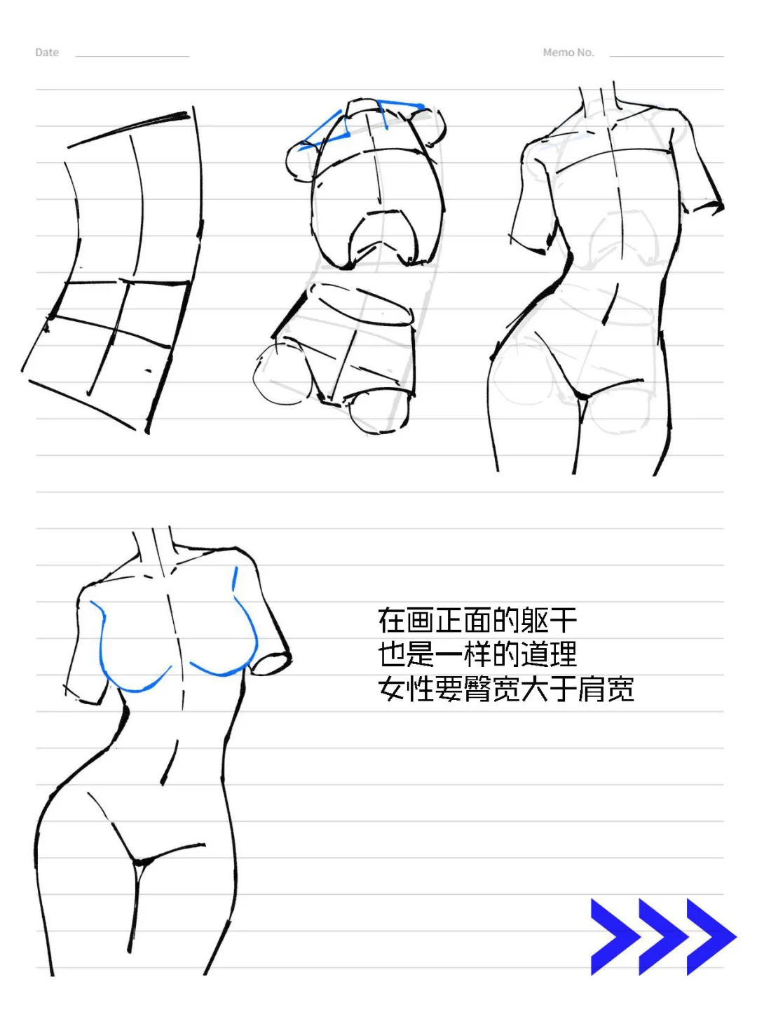 新手必看~人体躯干之胸腔绘画教程