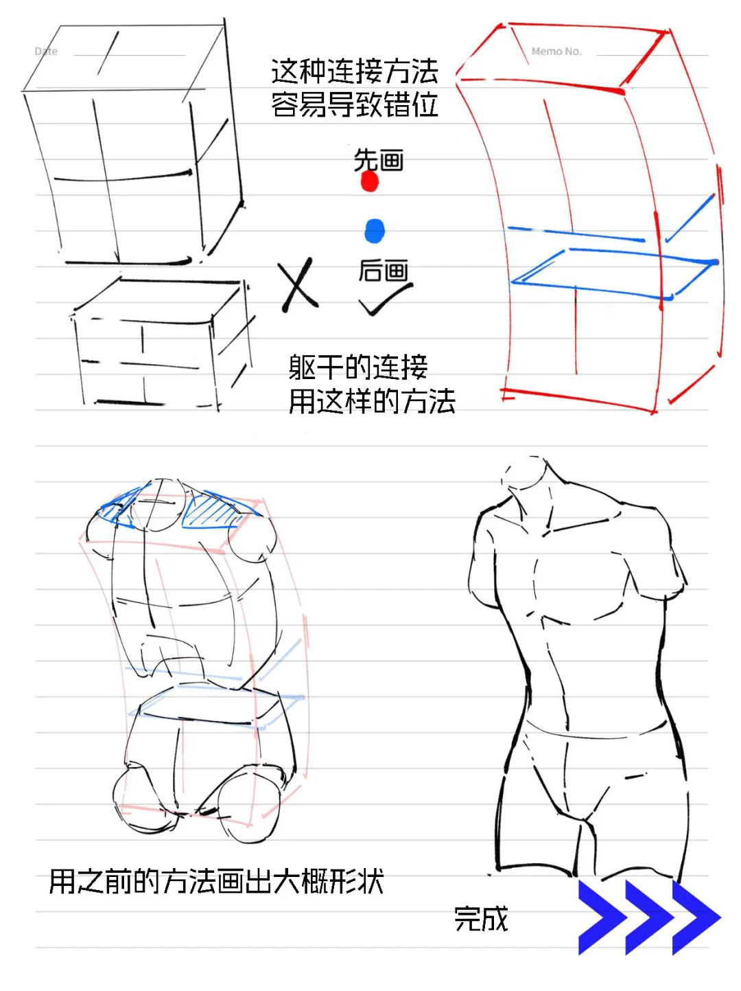 新手必看~人体躯干之胸腔绘画教程