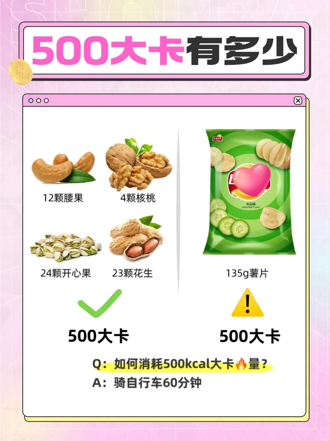 同样是500大卡?差别这么大‼️想瘦的看?