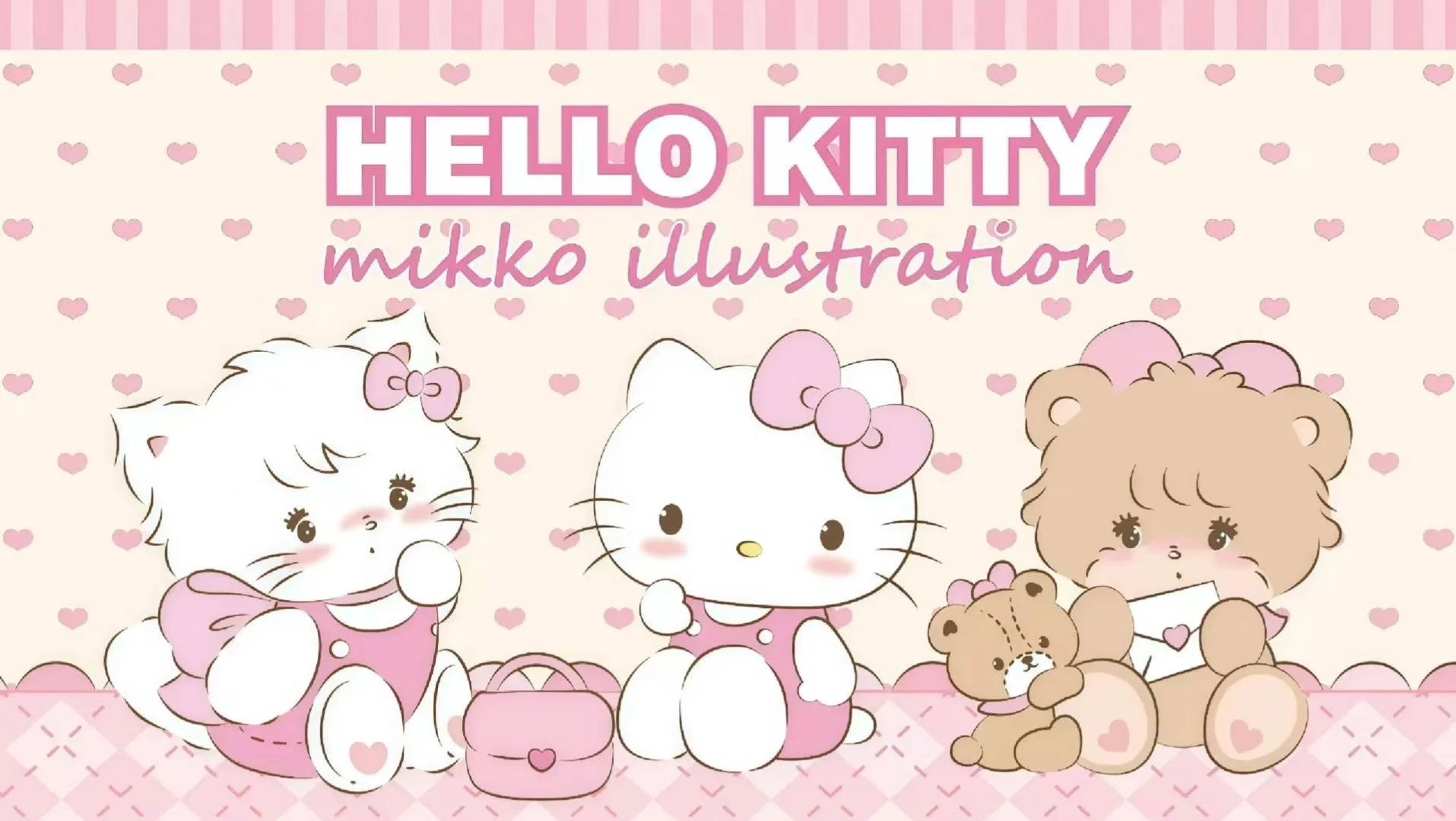 电脑壁纸｜Mikko｜Hello Kitty今天是甜蜜联