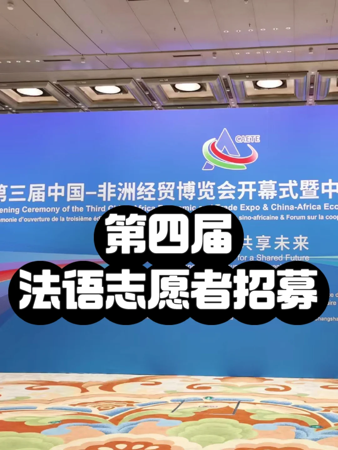 第四届中非经贸博览会招法语志愿者