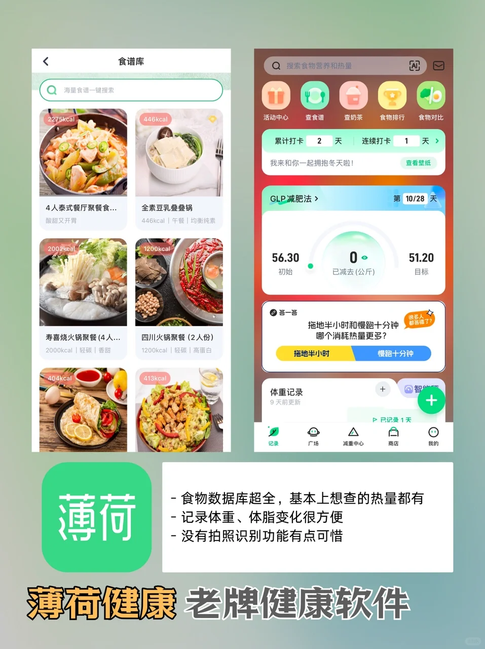 5款减肥食谱实用APP大测评｜亲测好用