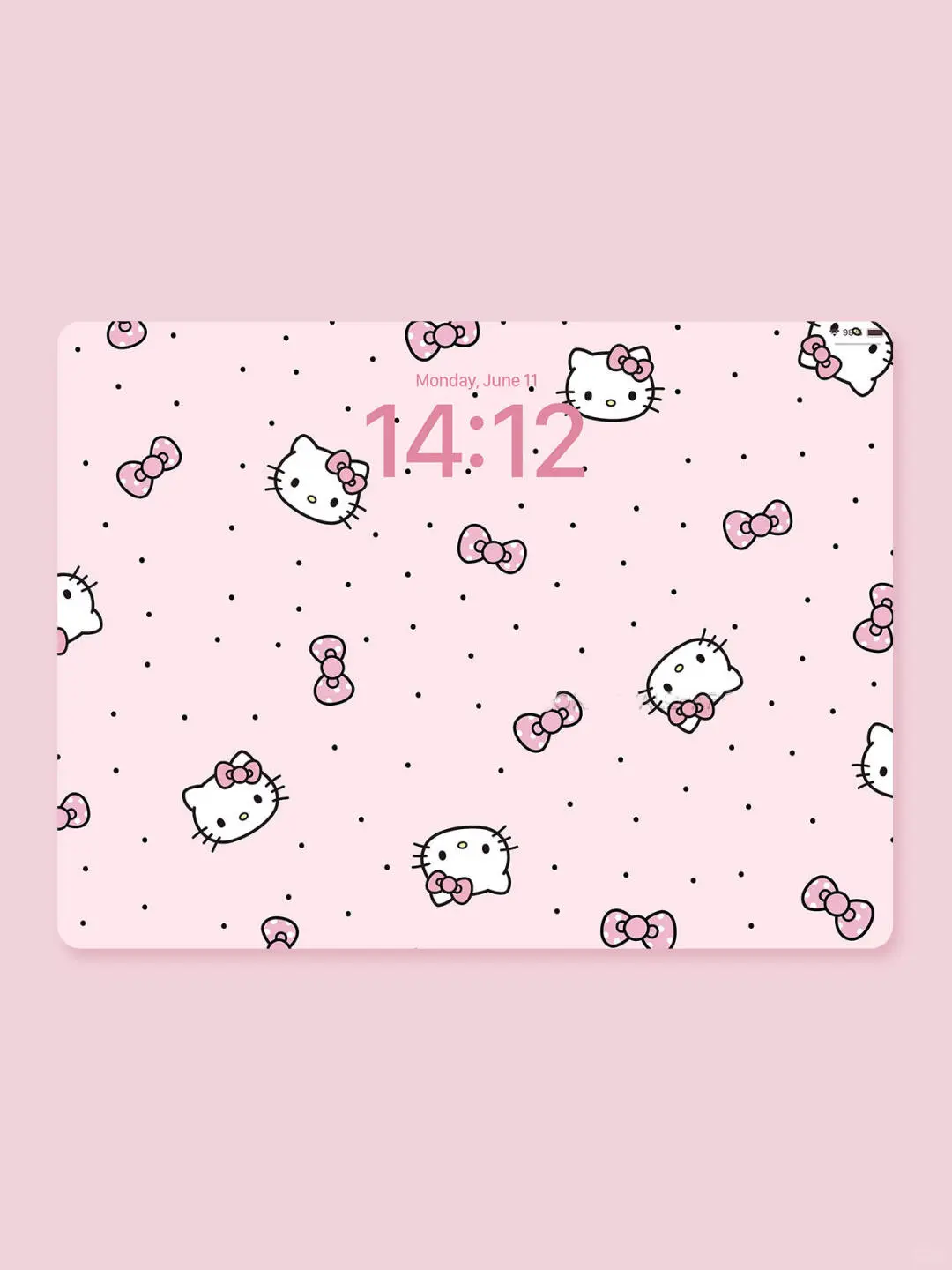 iPad平板电脑壁纸 是满屏hellokitty耶！