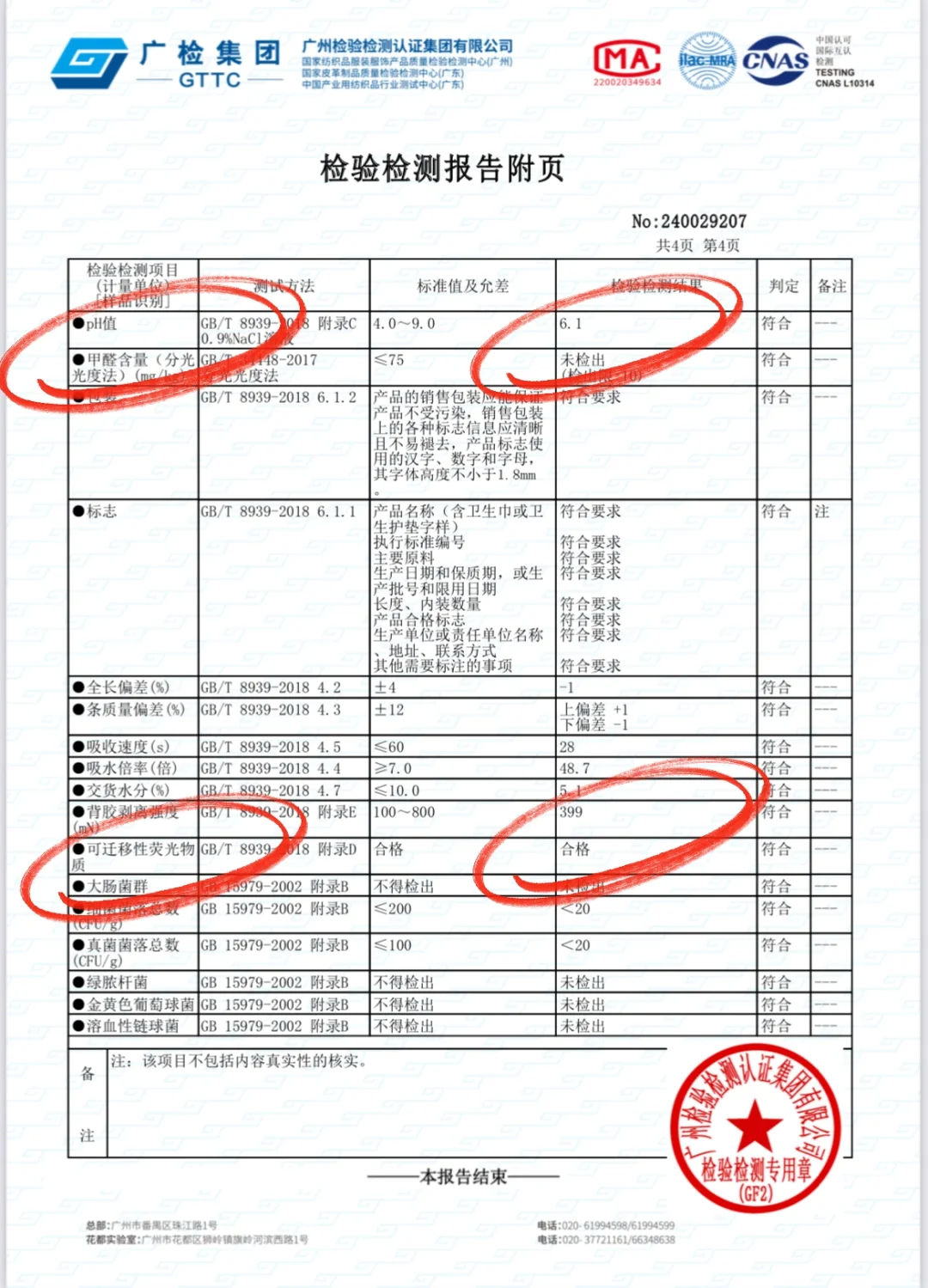 关于卫生巾长度和售后的说明