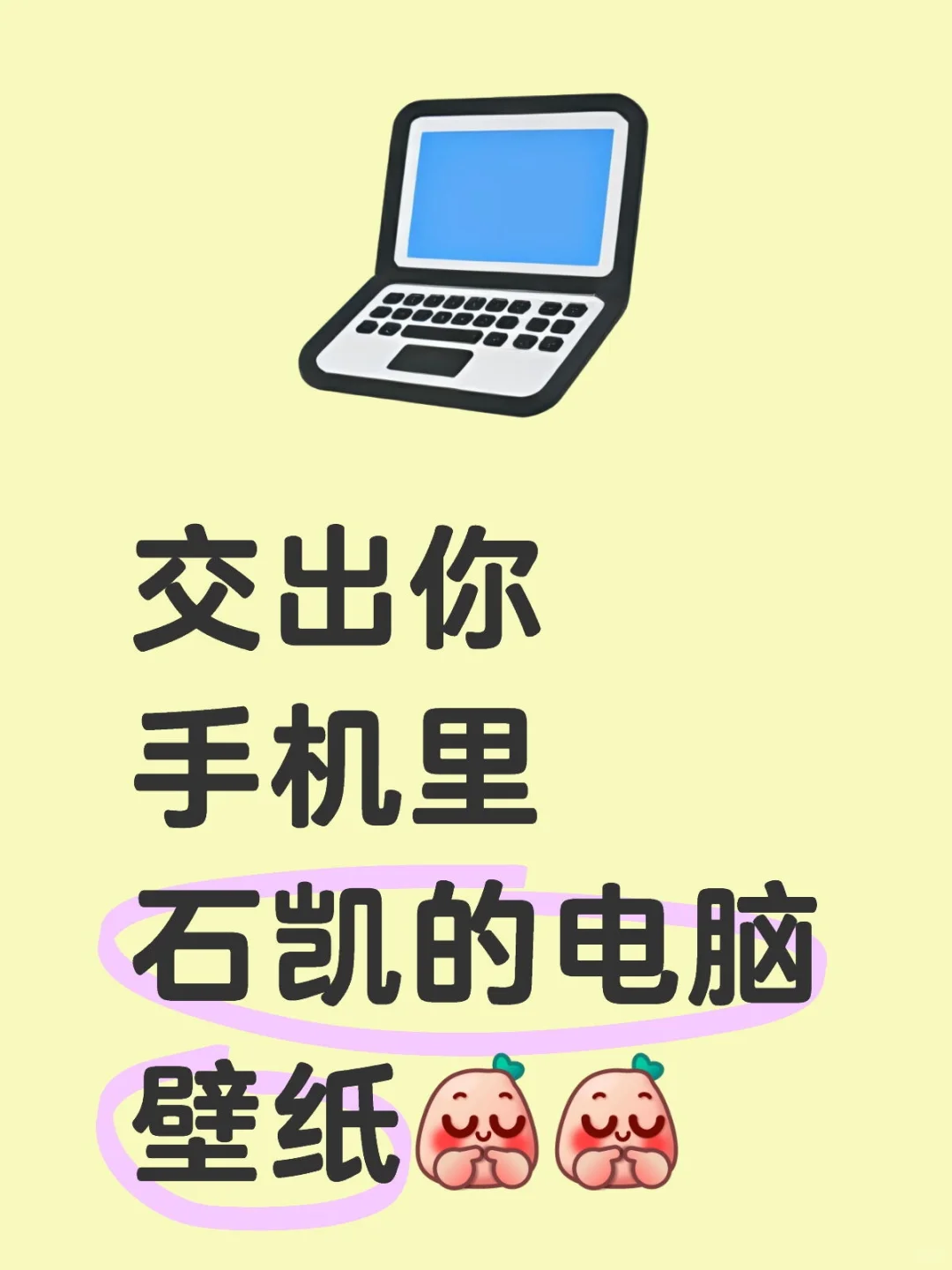 交出你手机里石凯的电脑壁纸