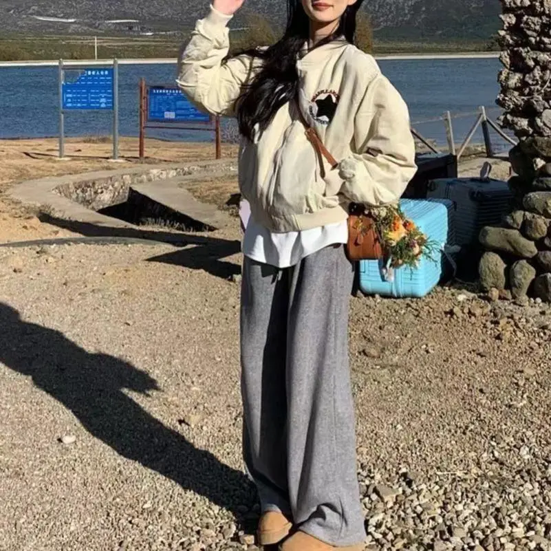 美式复古棒球服外套女2025春秋季新款宽