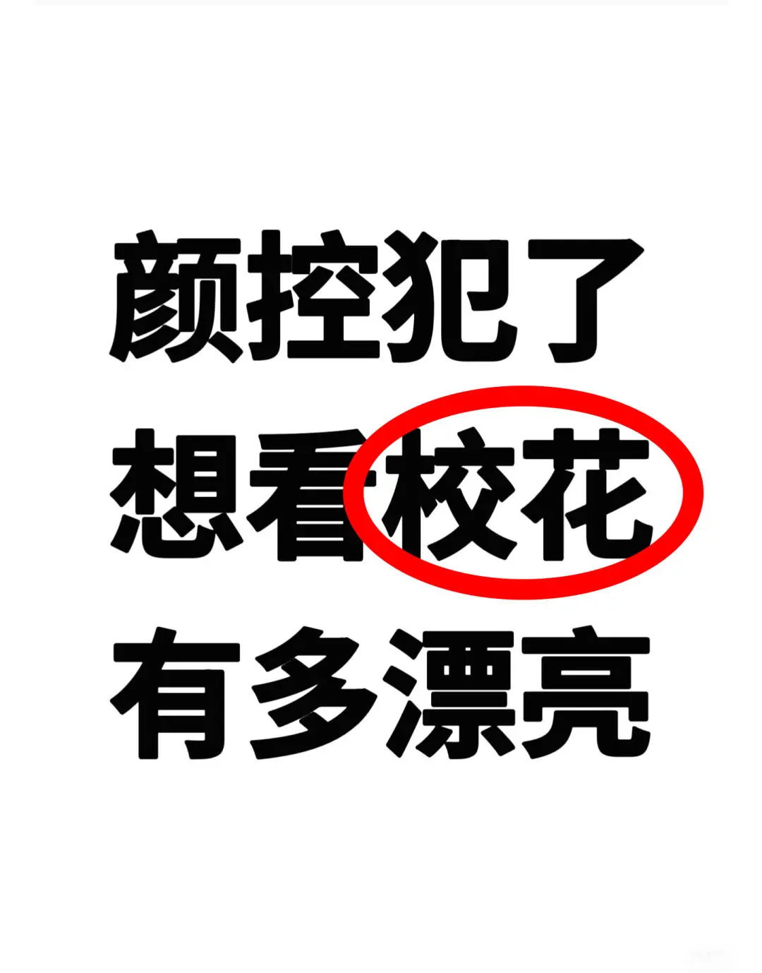 严控犯了 想看看校花有多漂亮