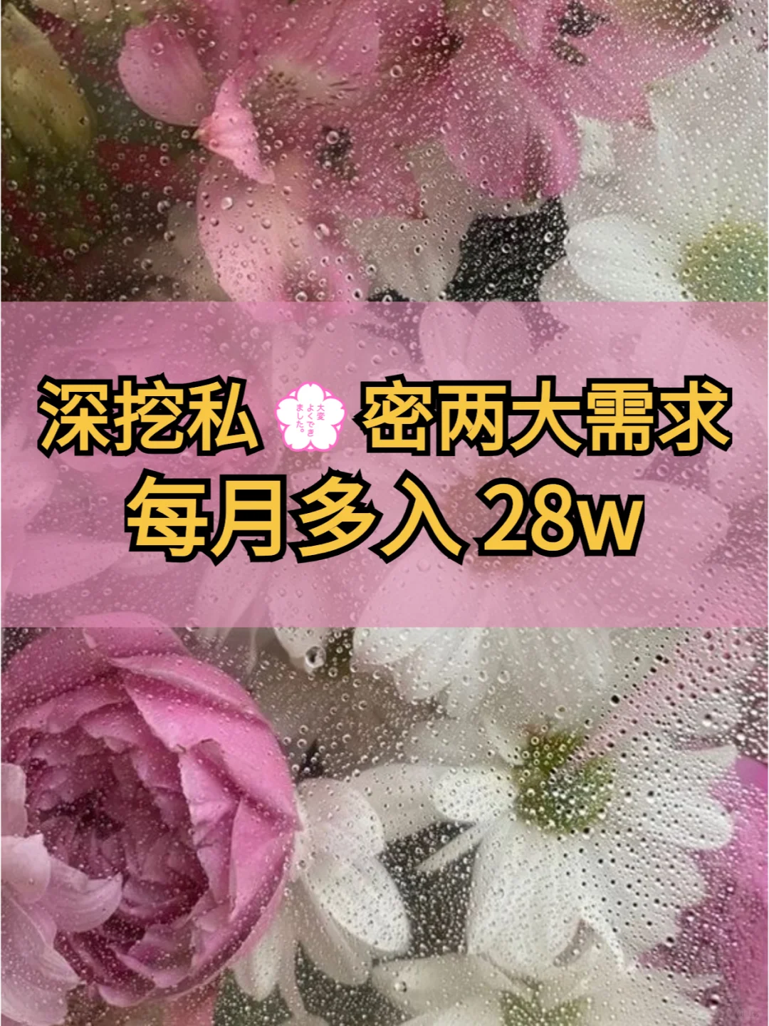 深挖私💮密两大需求，每月多入 79 w