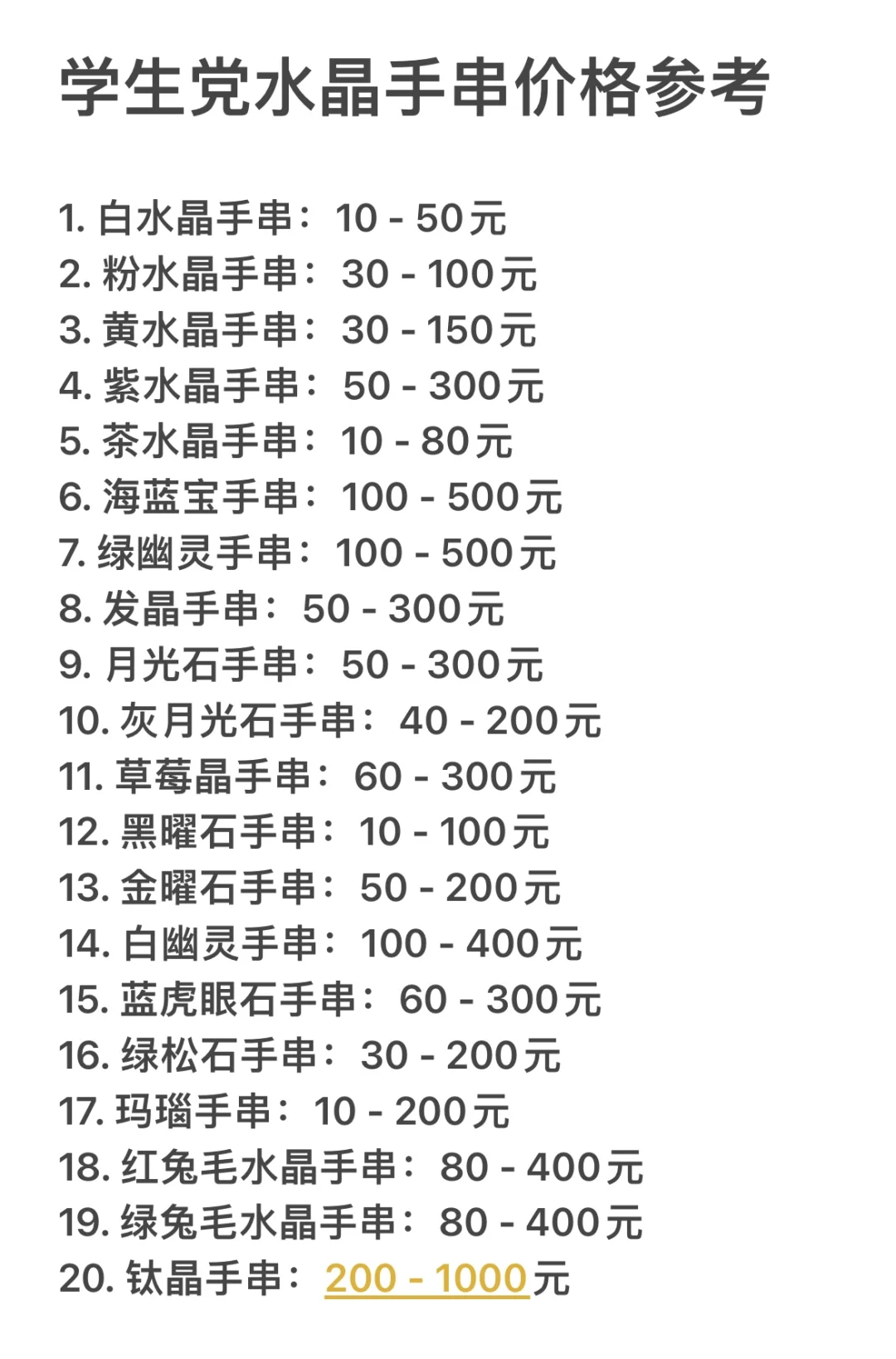 新手不踩坑?2025水晶价格大揭秘‼️