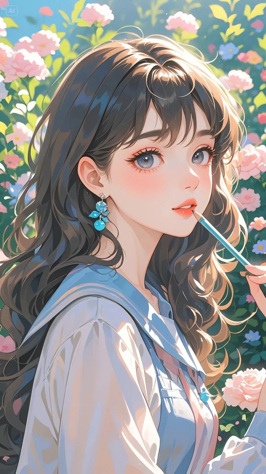 治愈系壁纸 | 邂逅花海中的少女